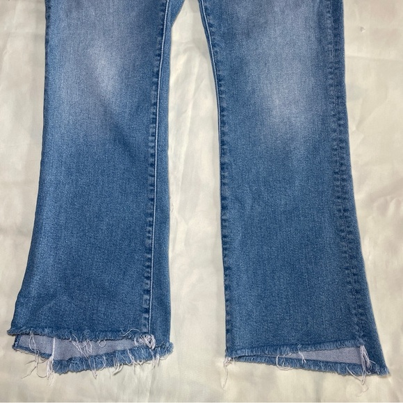 MOTHER- Insider Crop Step Fray Ankle Jeans in Light Wash Shoot to Thrill Size 29 - Picture 5 of 11